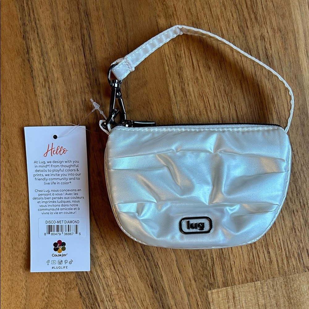 NWT Lug Disco Pouch in Metallic Diamond.